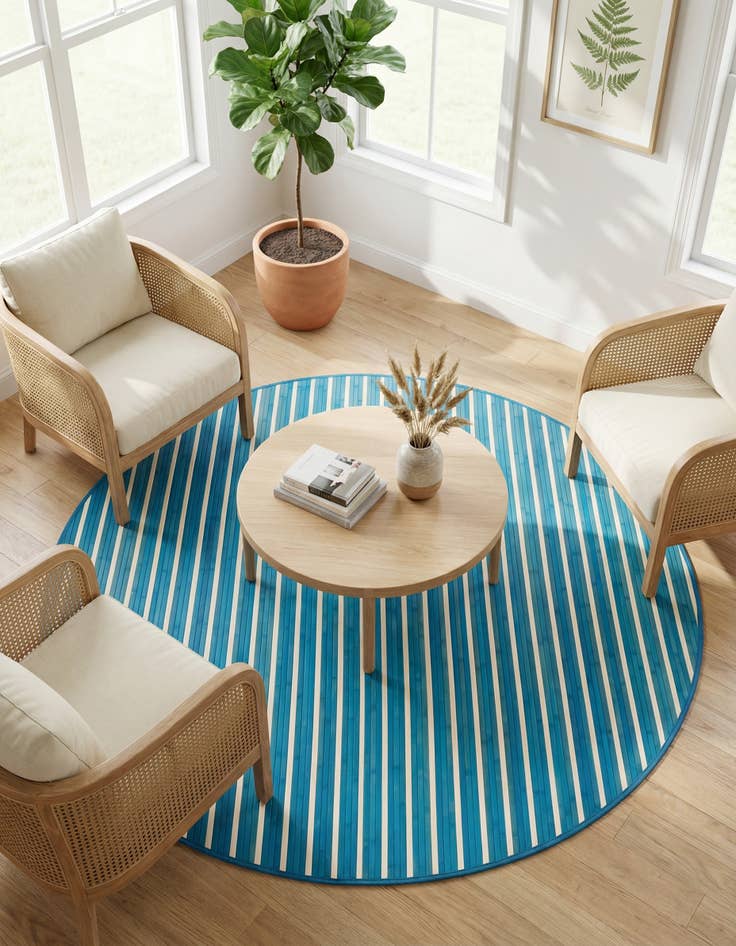 Detail image of 7' x 7' Bamboo Round Rug