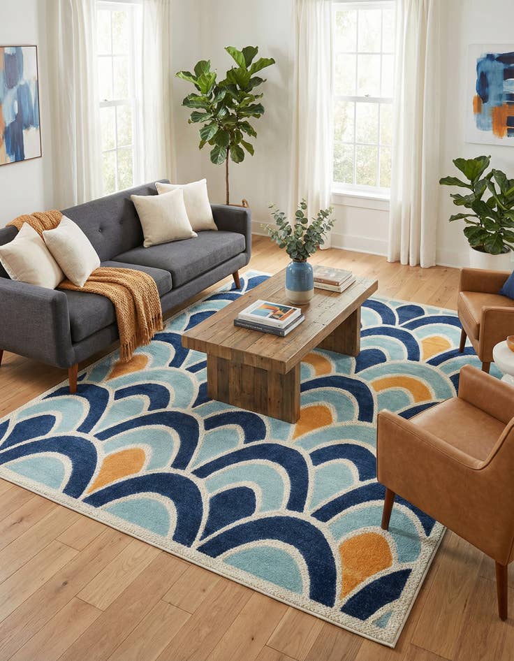 Detail image of 7' 10 x 10' Easy-Clean Belize Indoor / Outdoor Rug