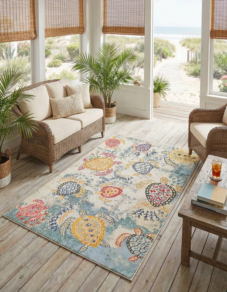 Detail image of 4' x 6'  Washable Capri Rug