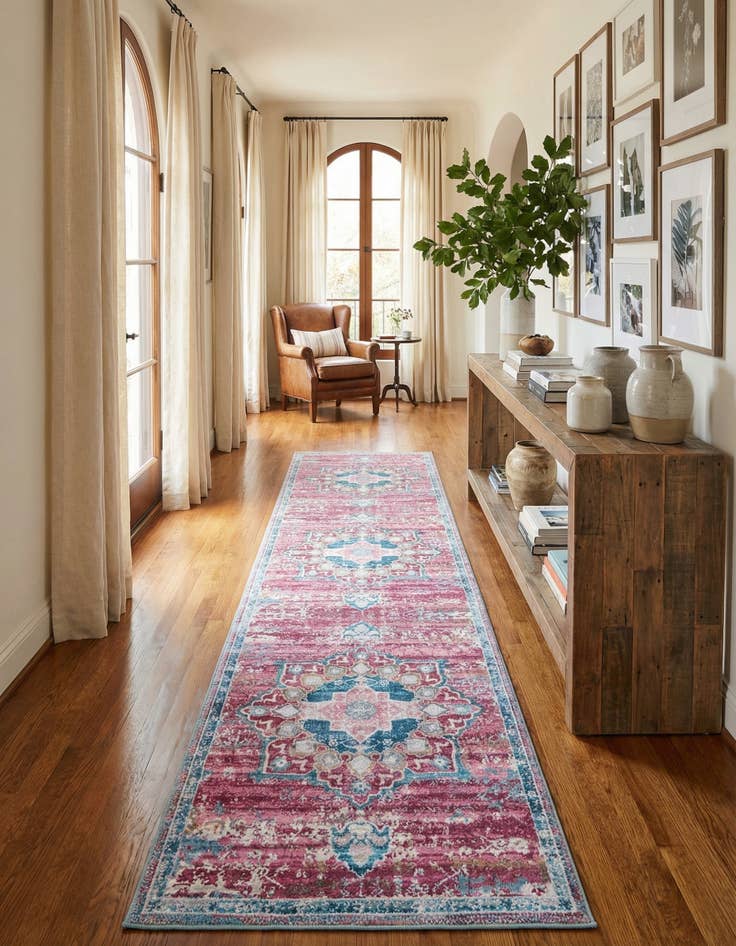 Detail image of 2' x 13' Washable Francesca Runner Rug