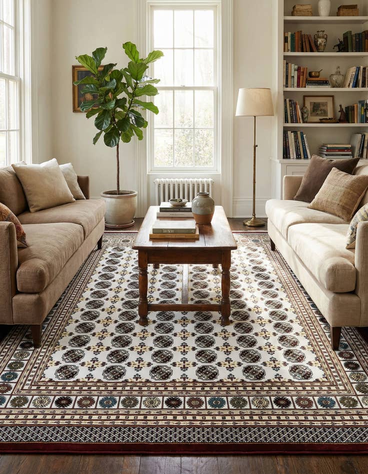 Detail image of 7' 10 x 10' Nain Design Rug