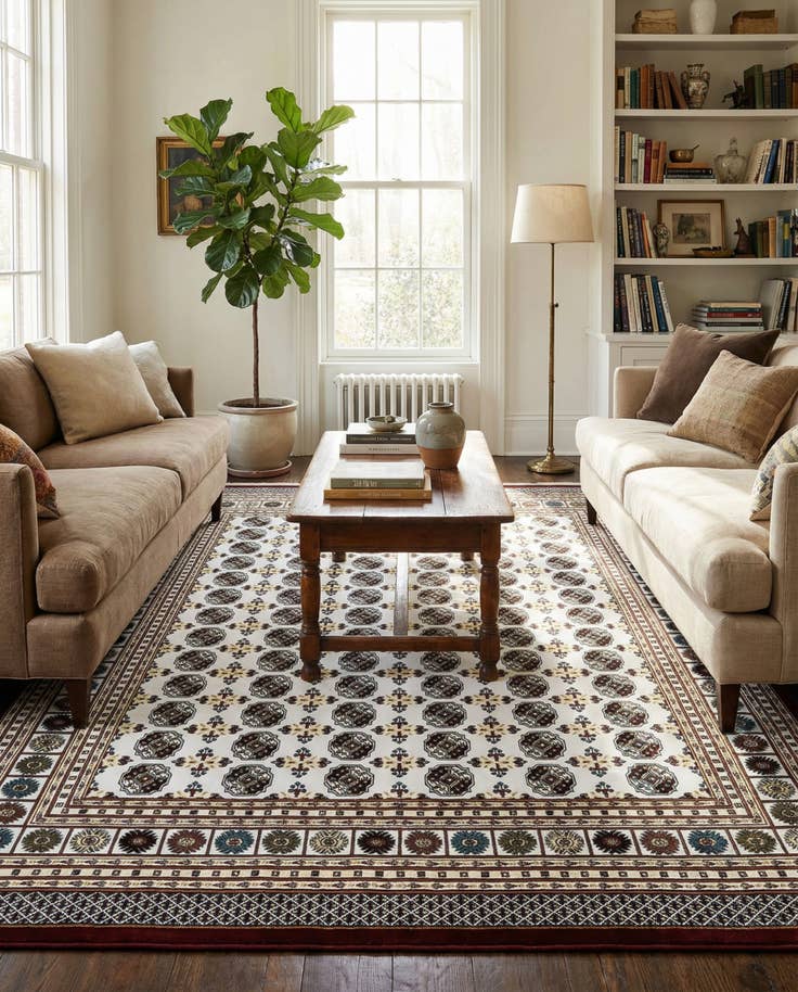 Detail image of 7' 10 x 10' Nain Design Rug