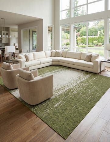 13' x 13' Easy-Clean Modern Indoor / Outdoor Square Rug