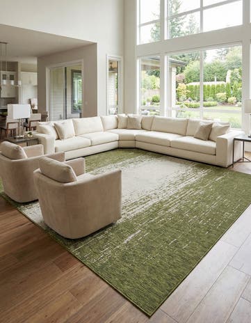 13' x 13' Easy-Clean Modern Indoor / Outdoor Square Rug