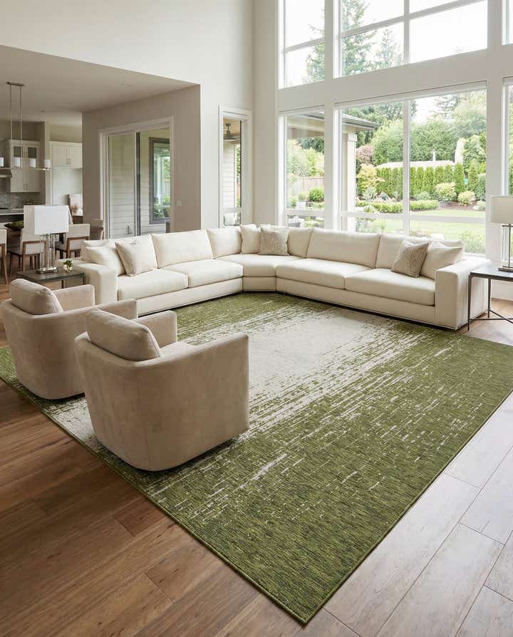 13' x 13' Easy-Clean Modern Indoor / Outdoor Square Rug