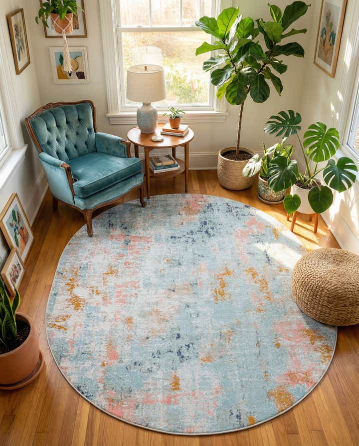 8' x 10' Lotus Oval Rug
