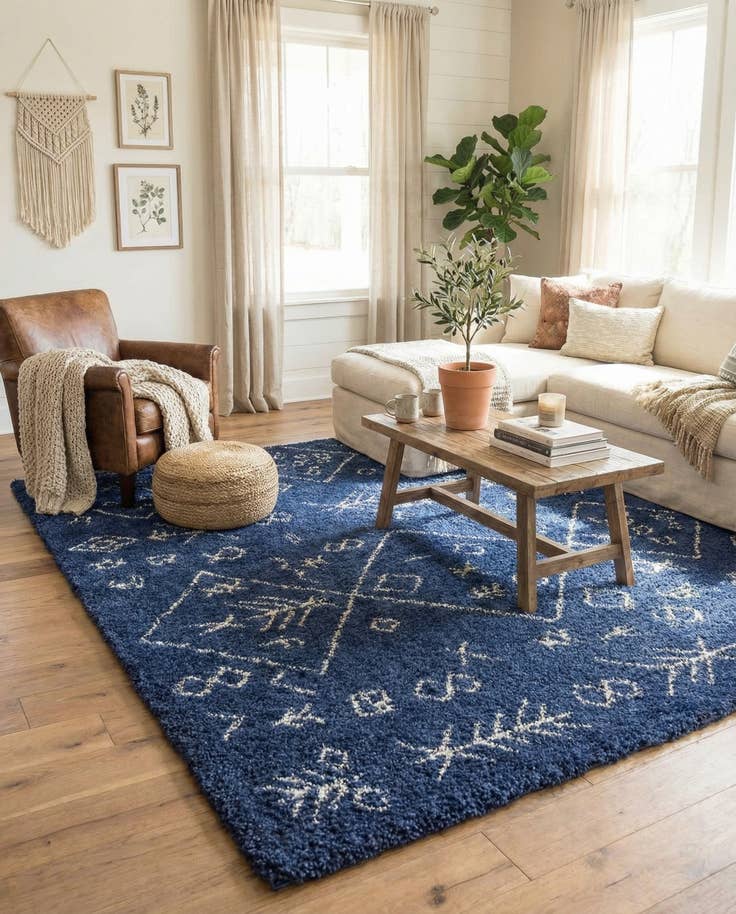 Detail image of 8' x 10' Moroccan Shag Rug