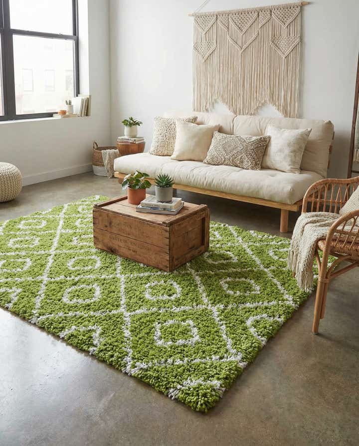 4' x 6' Lattice Shag Rug