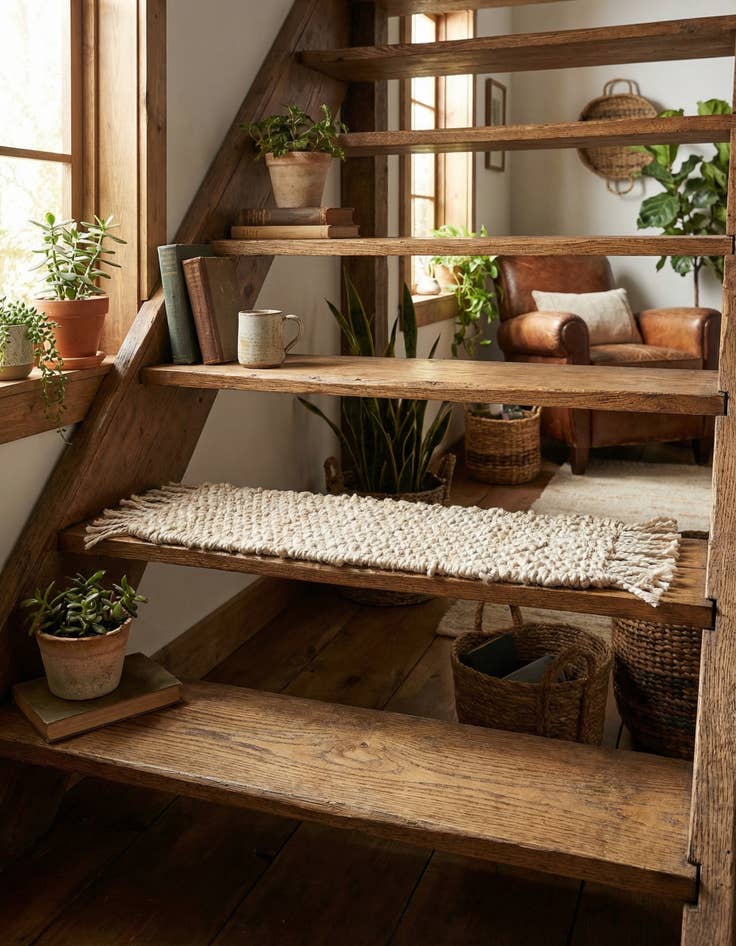 Detail image of 0' 9 x 2' 6 Hand Woven Chunky Jute Stair Rug