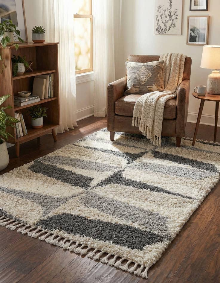 Detail image of 4' x 6' Athena Shag Rug