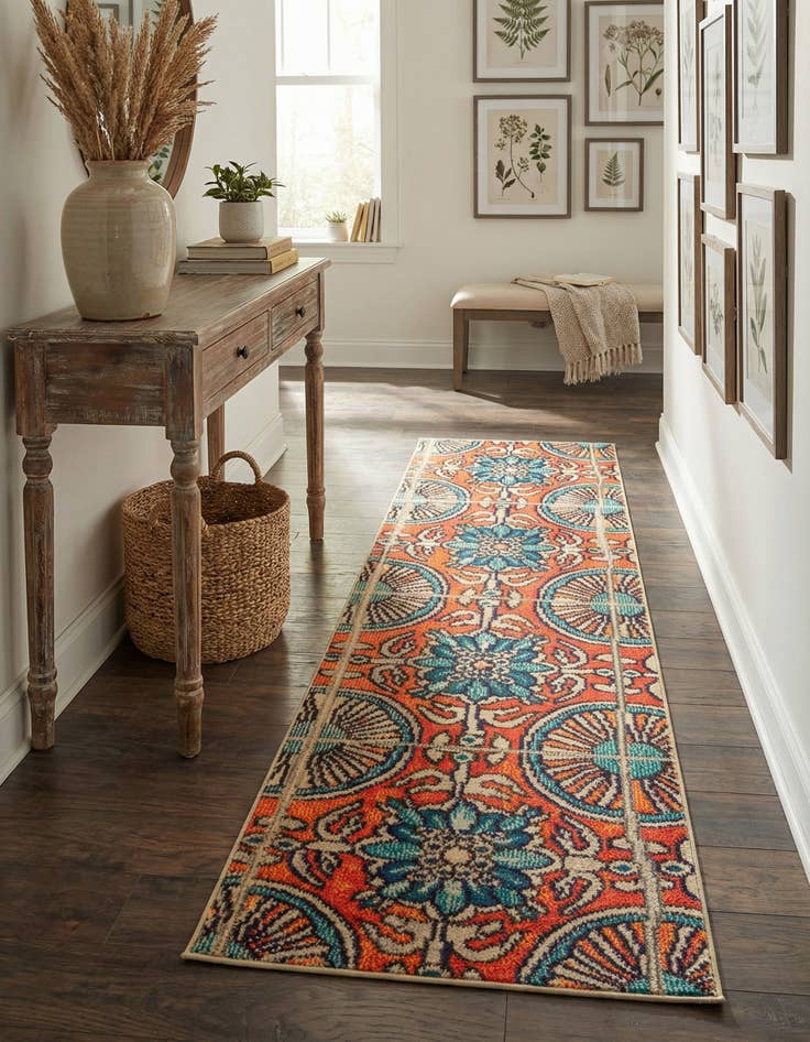 Detail image of  2' 2 x 6' 9  Washable Hyacinth Runner Rug