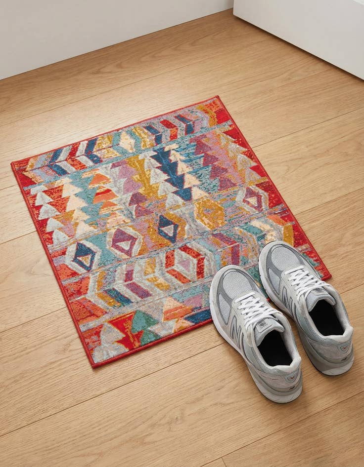 Detail image of 1' 4 x 1' 4 Washable Modern Indoor / Outdoor Sample Rug