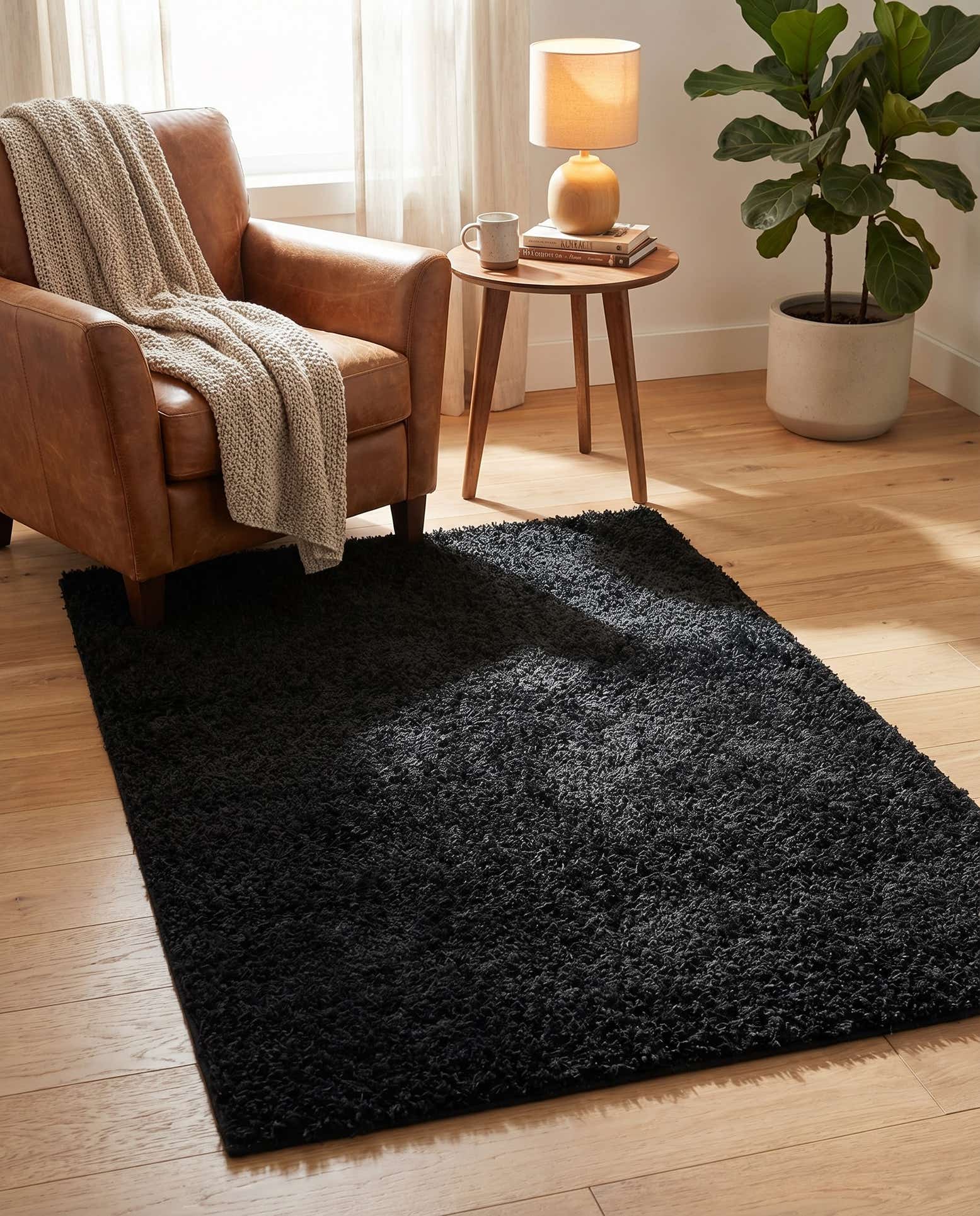 3' 3 x 5' 3 Comfort Solid Shag Rug