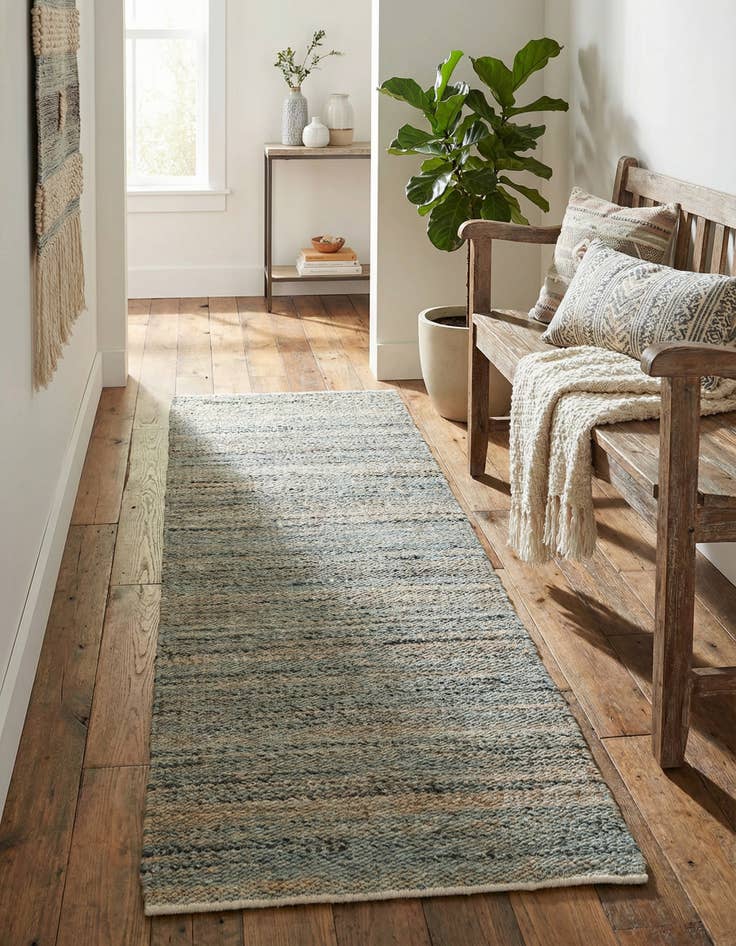 Detail image of  2' x 6' 1 Palm Beach Jute Runner Rug