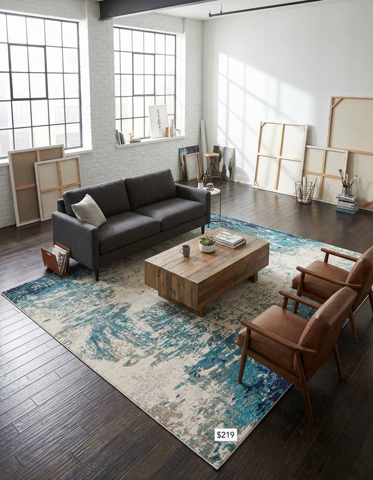 Detail image of 9' x 12' Washable Vivid Rug