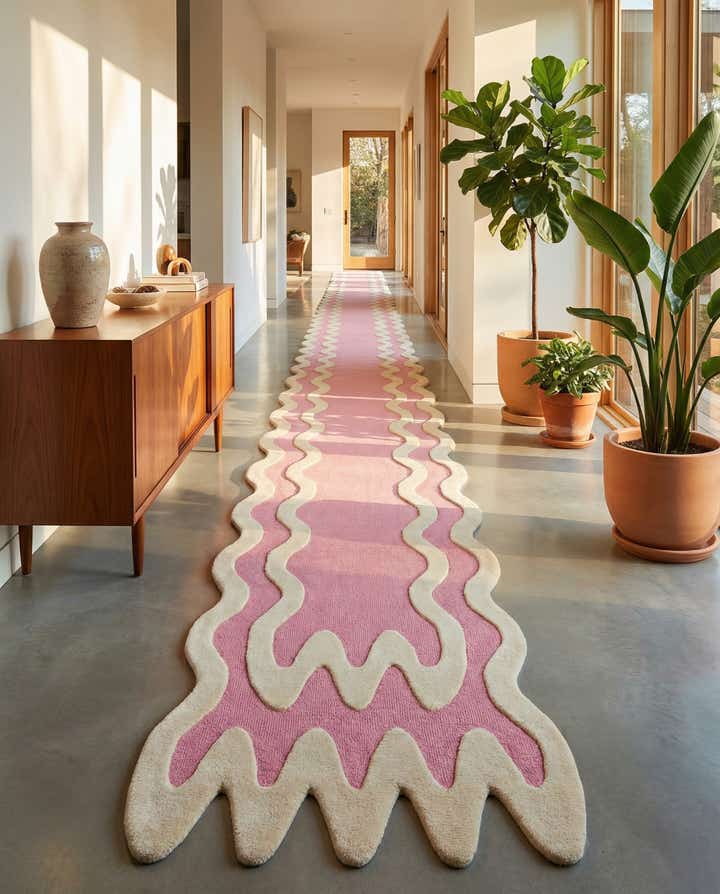 2' 7 x 13' 1 Happy Rugs Wiggles Wool Runner