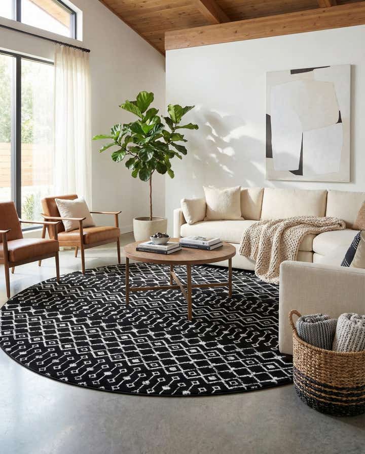 10' x 10' Kasbah Trellis Round Rug