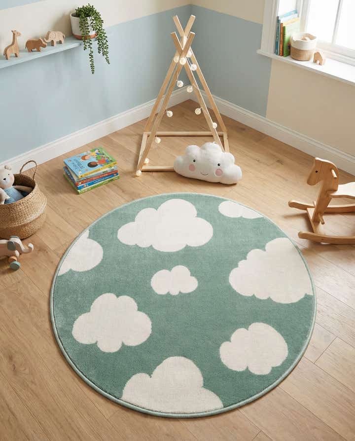 3' x 3' Whimsy Kids Round Rug