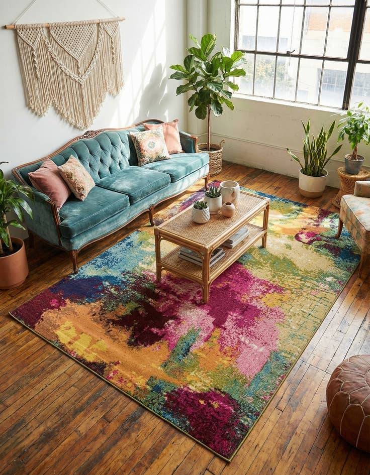 Detail image of 6' x 9' Washable Hyacinth Rug