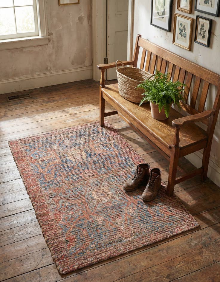 Detail image of 2' x 3' 1 Chenille Jute Rug