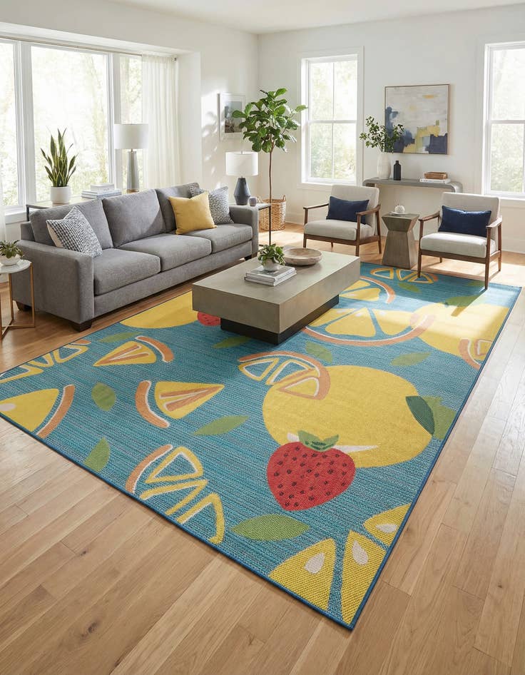 Detail image of 9' x 12'  Washable Baja Indoor / Outdoor Rug