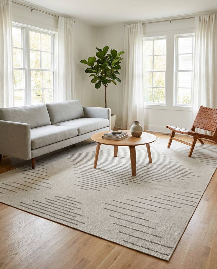 Detail image of 7' 10 x 10' Easy-Clean Modern Indoor / Outdoor Rug