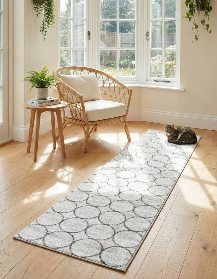 Detail image of 2' x 8' Lattice Trellis Runner Rug