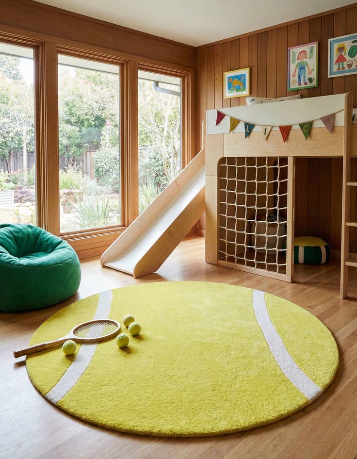 Detail image of 5' 1 x 5' 1 Playtime Kids Wool Freeform Rug