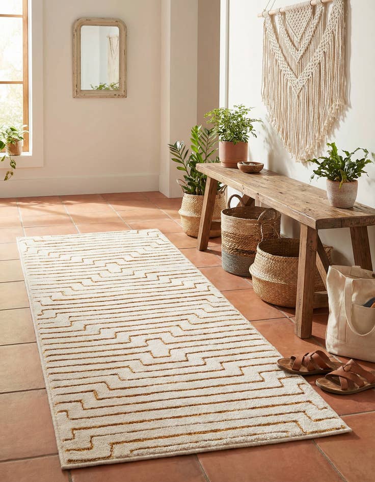 Detail image of  2' x 5' Vogue Geo Runner Rug