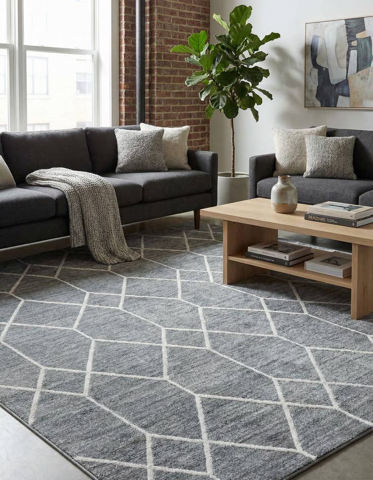 Detail image of 8' x 10' Lattice Trellis Rug