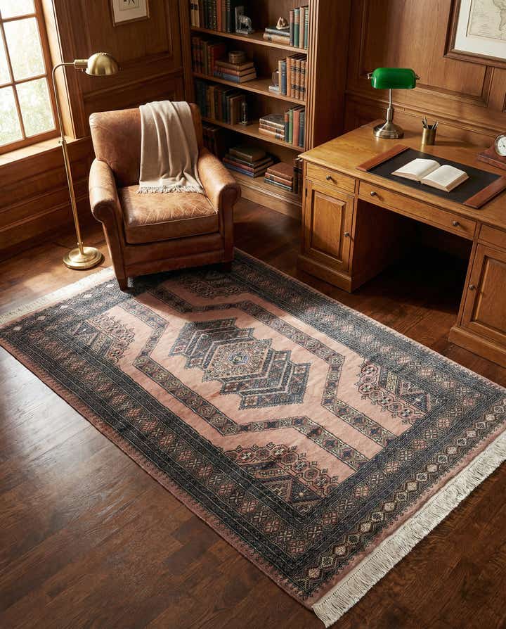 4' 2 x 6' 6 Hand Knotted Bokhara Oriental Wool Rug