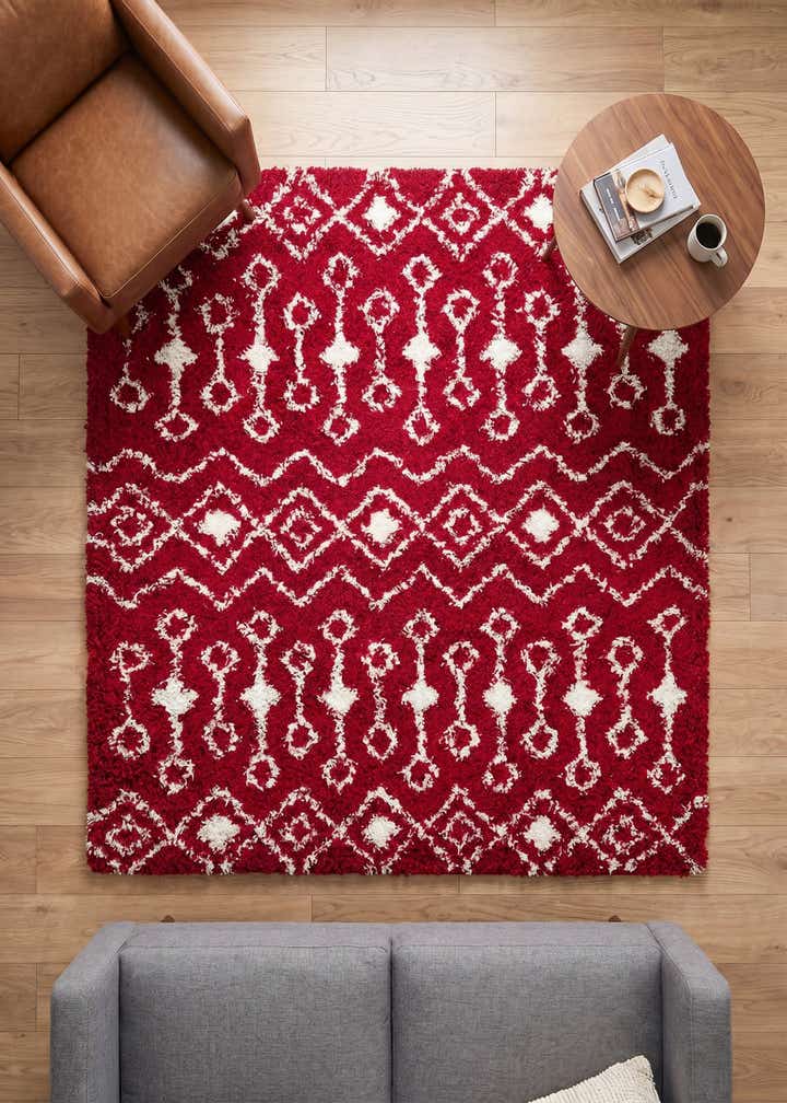 6' x 6' Moroccan Trellis Shag Square Rug