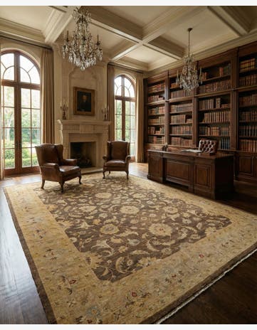 16' 10 x 21' 4 Hand Knotted Peshawar Ziegler Rug