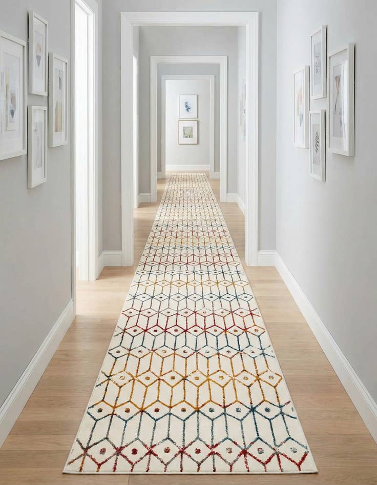 Detail image of 3' x 19' 8 Lattice Trellis Runner Rug