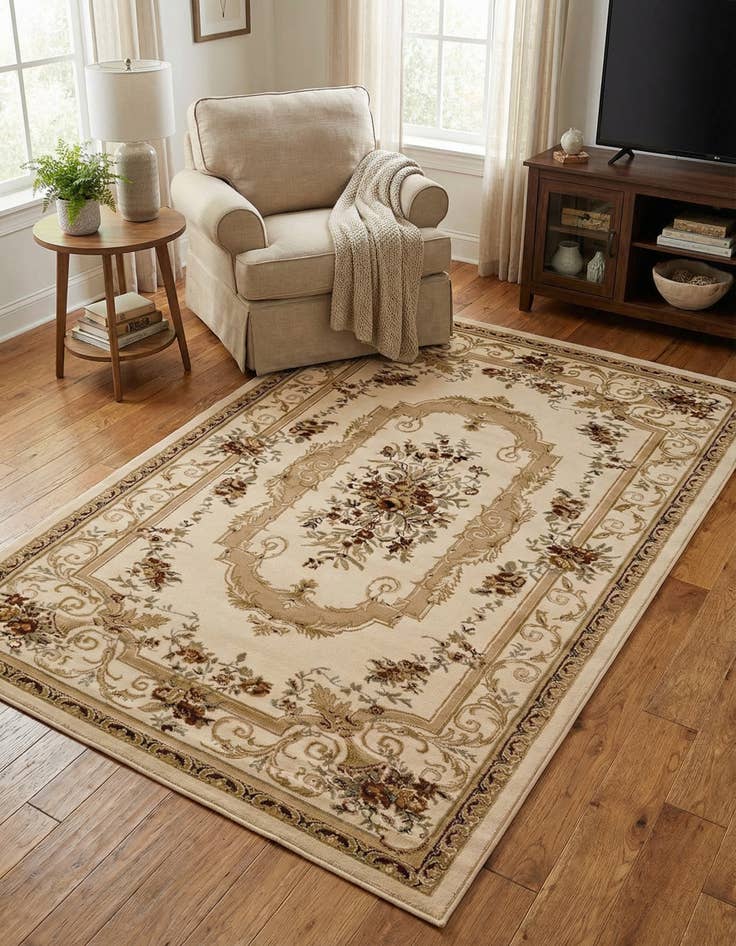 Detail image of 6' x 9' Classic Aubusson Rug