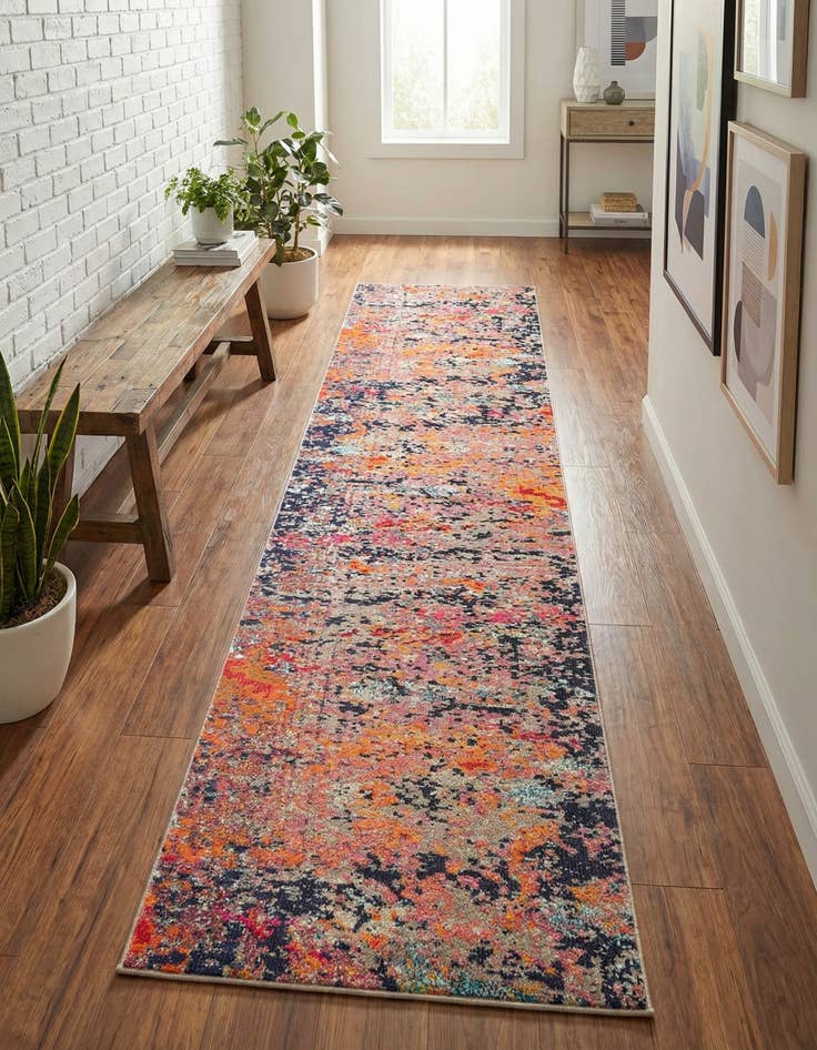 Detail image of 2' 7 x 12' Washable Vivid Runner Rug