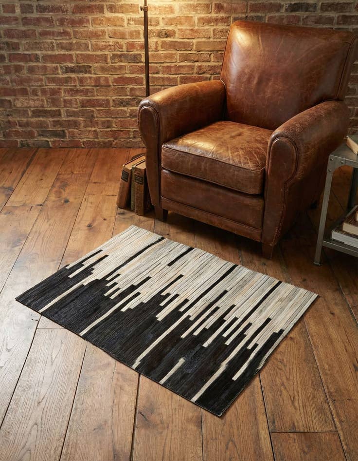 Detail image of 2' x 3' 1 Cowhide Leather Rug