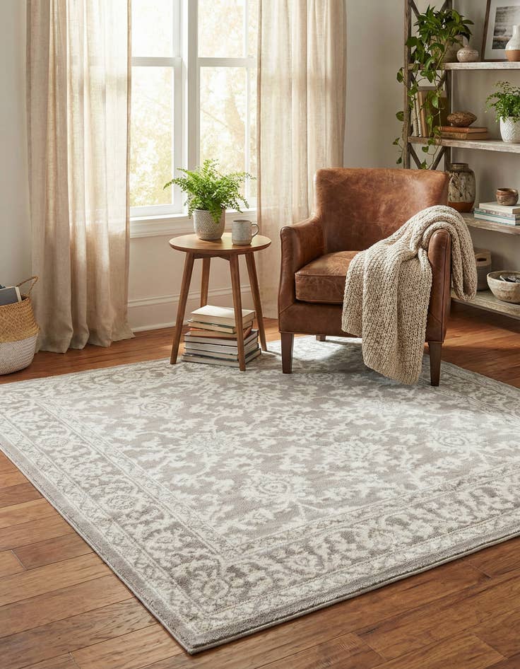 Detail image of 5' 3 x 5' 3 Charlotte Square Rug