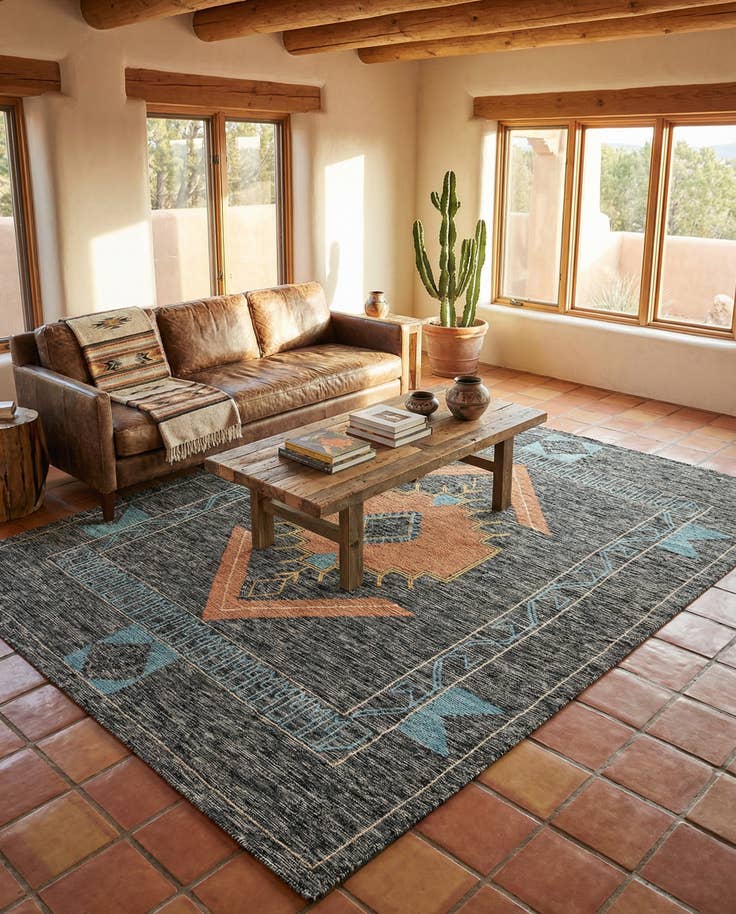 Detail image of 7' 10 x 10' Hand Woven Kilim Wool Rug