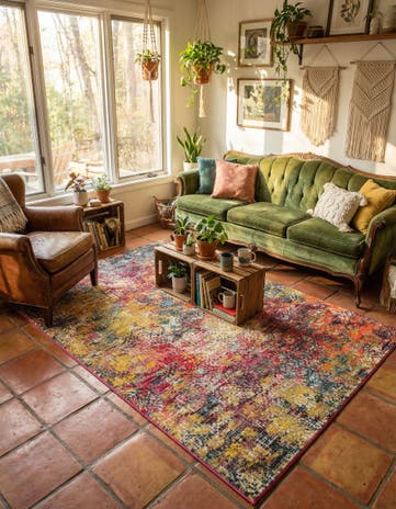 4' x 6' Washable Vivid Rug