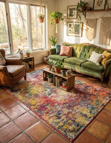 4' x 6' Washable Vivid Rug