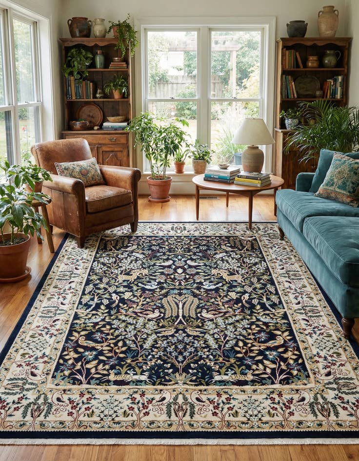 Detail image of 7' 10 x 10' Nain Design Rug