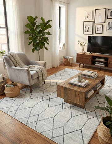5' x 8' Lattice Trellis Rug