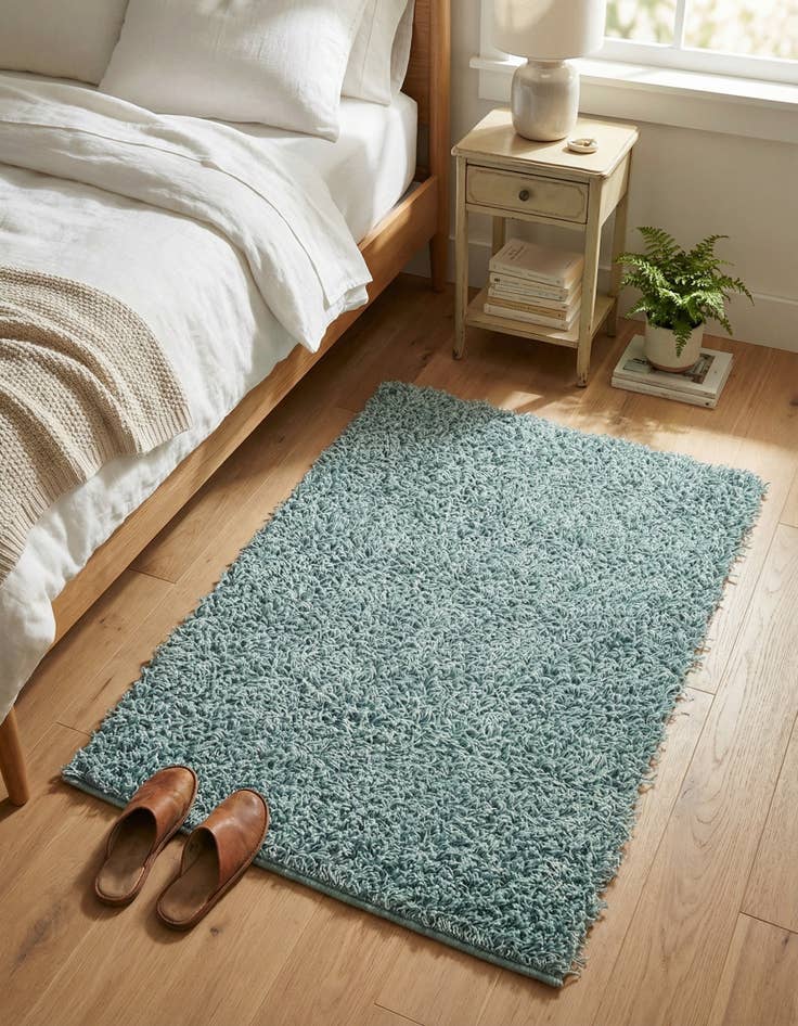 Detail image of 2' 2 x 3' Comfort Solid Shag Rug