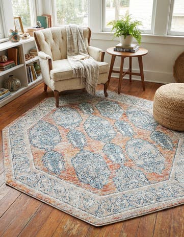 Brick Red Lola Octagon Rug