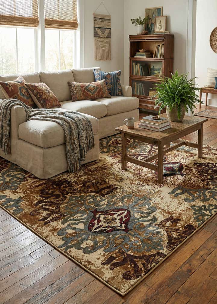 7' 10 x 7' 10 Coffee Shop Square Rug