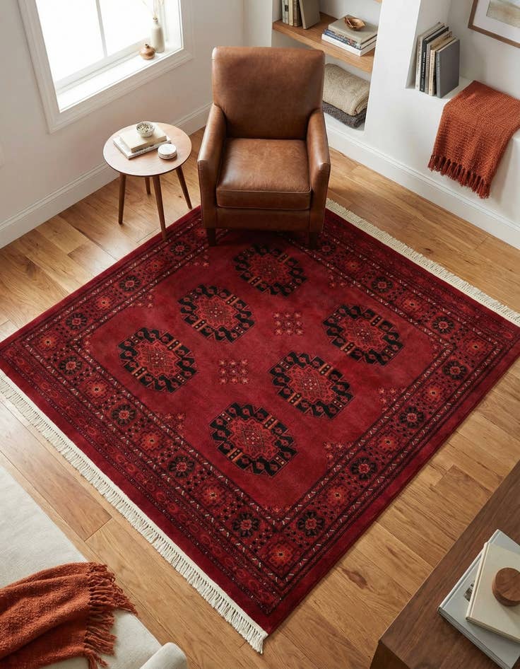 Detail image of 5' 3 x 5' 3 Bokhara Square Rug