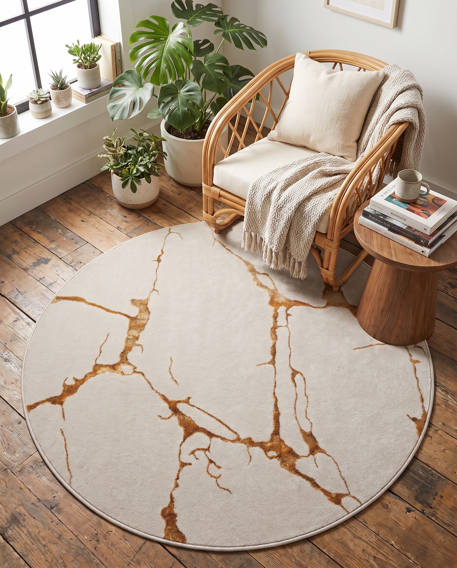 3' x 3' Vogue Geo Round Rug