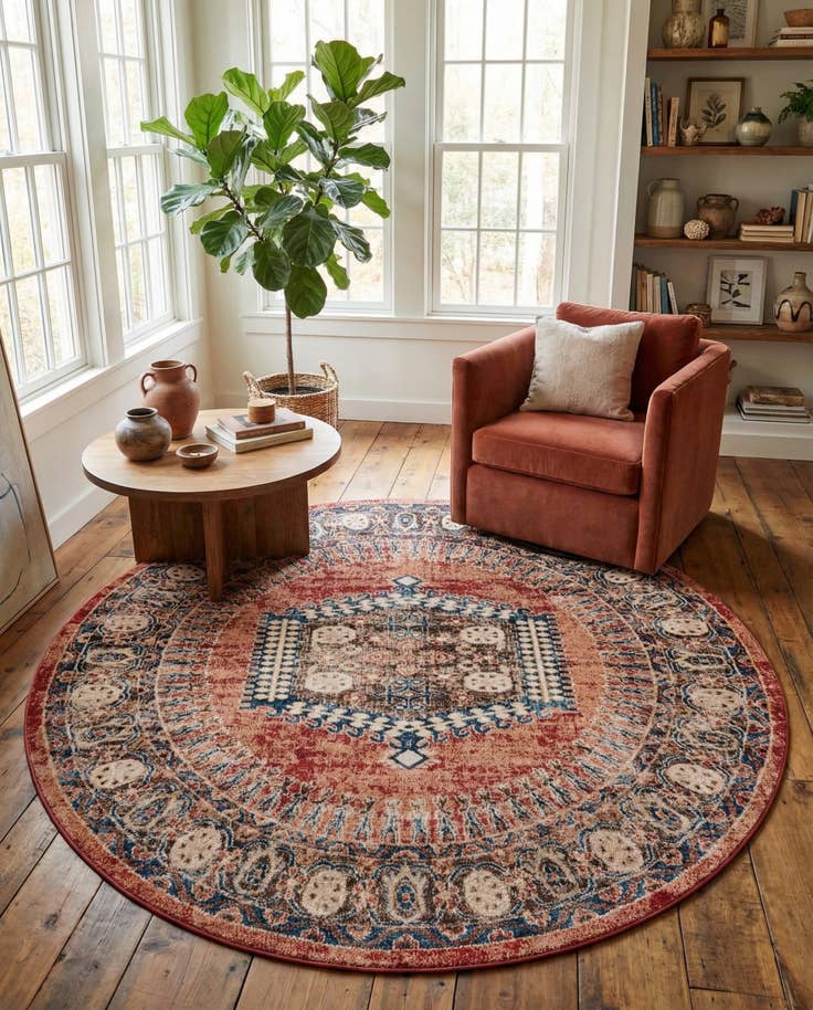 Detail image of 7' 10 x 7' 10 Arcadia Round Rug