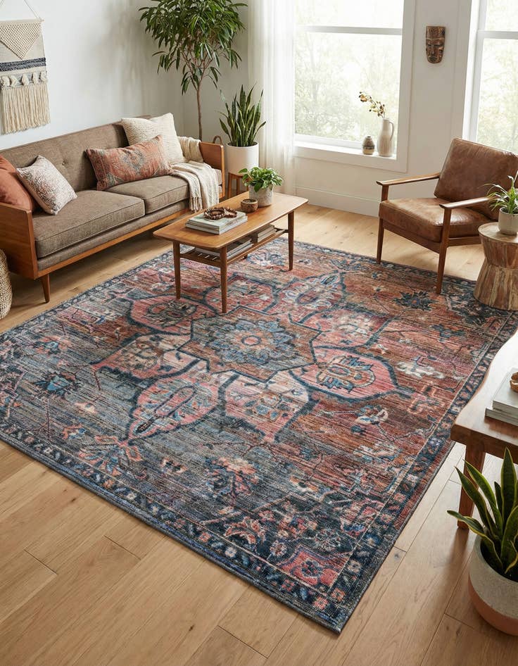 Detail image of 7' 10 x 7' 10 Washable Nostalgia Square Rug